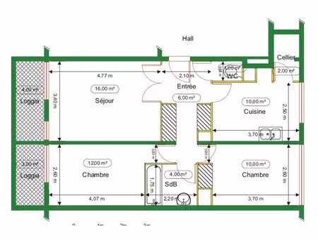 chenôve - appartement 3 pièces