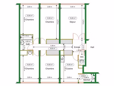 chenôve - appartement 5 pièces