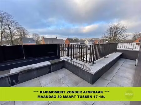 nieuwbouwappartement (59m2) met 1 slaapkamer  terras en autostaanplaats te mol.