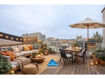 lichtrijk hoekappartement met een zuidgericht terras (+/- 20m²) in het centrum van blanken