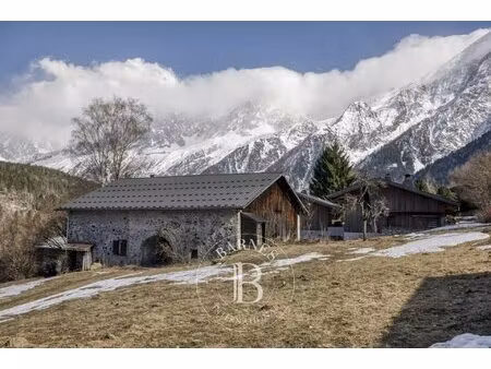 barnes chamonix - les houches - les chavants - ferme - magnifique vue massif du mont...