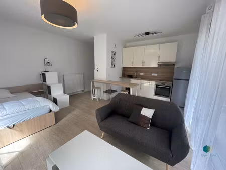 mignon studio meublé de 31m² avec terrasse- jardin des 2 rives