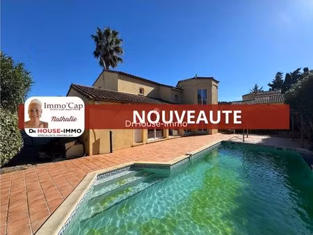 villa de 130m2 climatisee avec 4 chambres - piscine - garage de 50m2