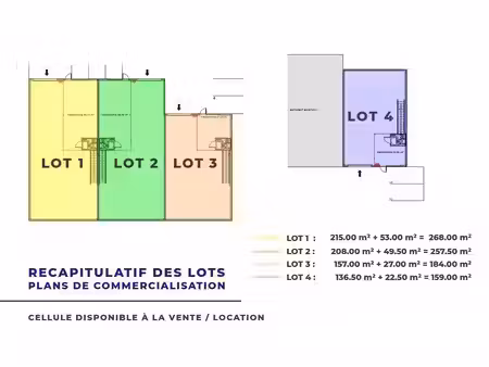 vente local d’activités 260 m²