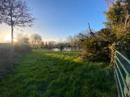 à vendre : terrain idéalement situé au sud de lamballe avec un étang   d'environ 10000 m² 