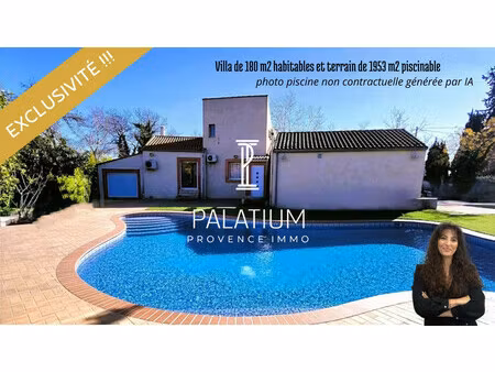 exclusivite marignane !!!! villa de 180 m2 sur 1953 m2 de terrai