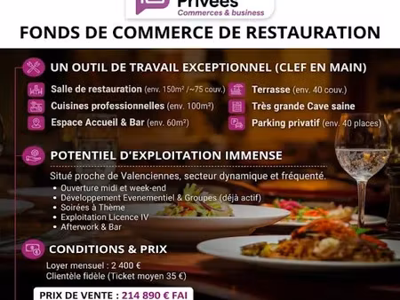 vente locaux professionnels 150 m² à prouvy (59121)  214 890 €