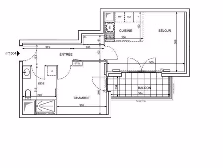 appartement 2 pièces 43 m²