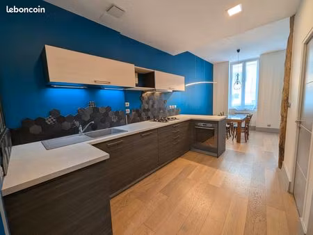 appartement meublé t2 48m² + cour privative 20m²