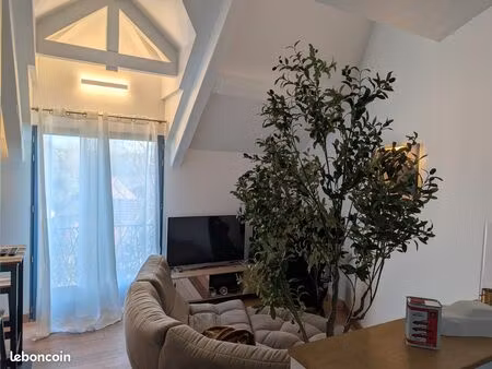 duplex f2. 1 chambre. 2 pl. garage 1 petite cave