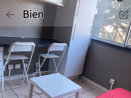 particulier loue studio meublé/équipé 17m2