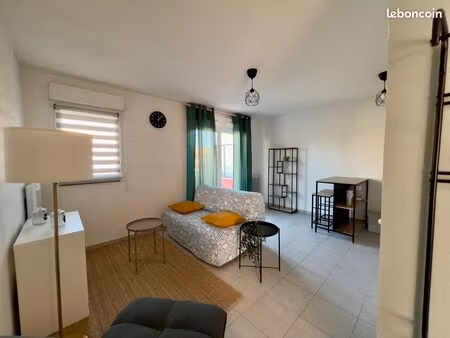 studio 30 m² meublé avec terrasse et parking