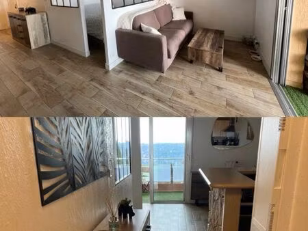 grand studio avec coin nuit / t1 bis aperçu mer