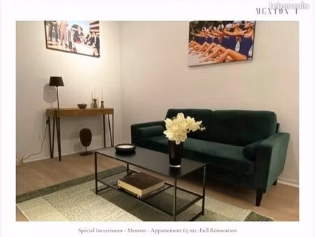 carré d’or menton  3 pièces