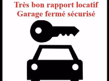 pour investisseur très bon rapport garage fermé sécurisé