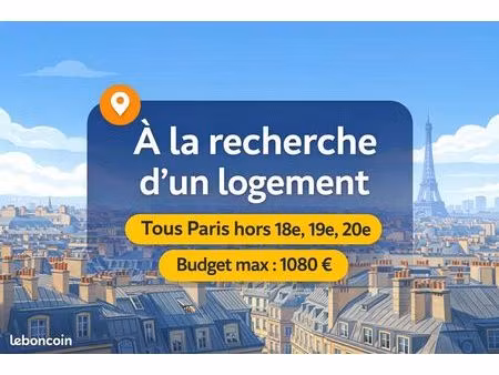 étudiant recherche t1 bis (coin nuit) / t2 à paris (dossier solide)
