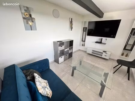 à louer superbe appartement t2 meublé et climatisé avec sa petite terrasse  connecté à la 