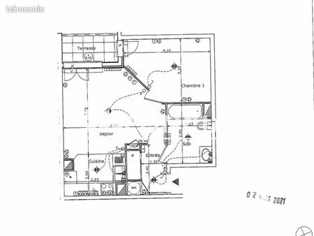 appartement 2 pièces 44 m²