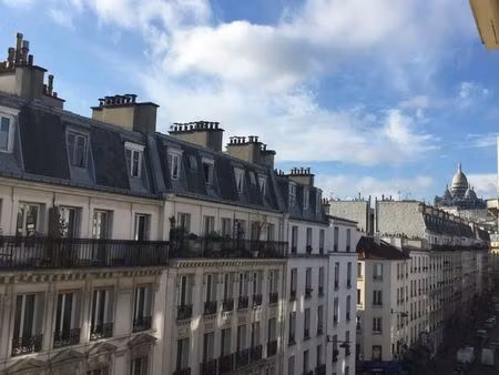 location appartement en bail mobilité avec vue sur le sacré coeur au pied de montmartre