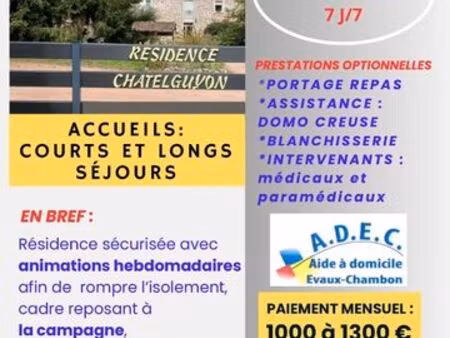 location résidence seniors