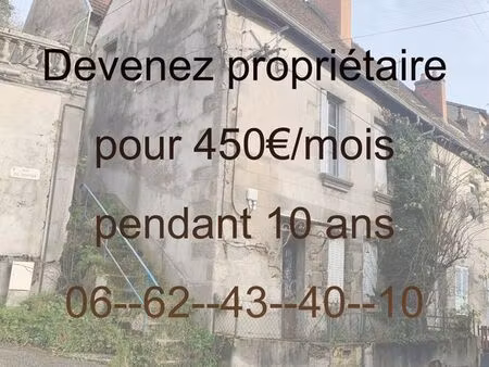 maison avec travaux 2 chambres grenier aménageable 450/mois pendant 10 ans