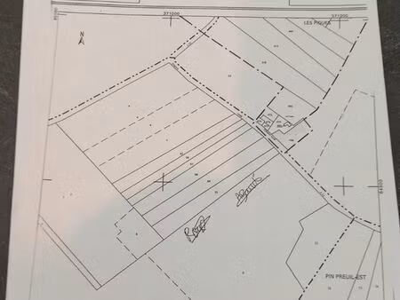vend terrain agricole boisé 2500m2