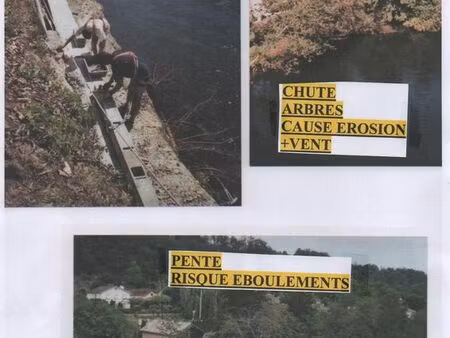 maison bord direct rivière et canal non inondable