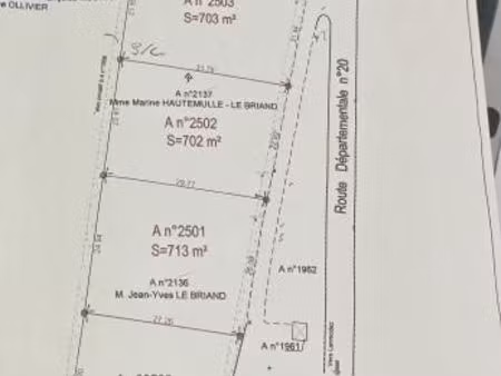terrain 703 m² pleubian