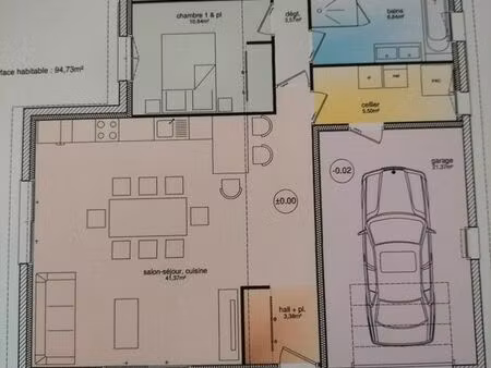 maison plain pied de 94.73 m2