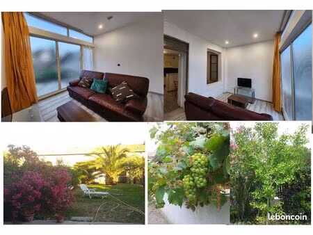 t2 meublé rdj  terrasse et jardin