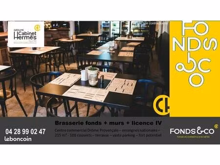 fonds de commerce brasserie  restaurant 243 m²