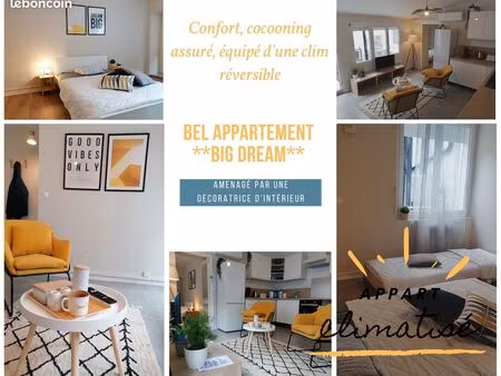 ? location meublée – big dream appartement t2 cosy 50 m²