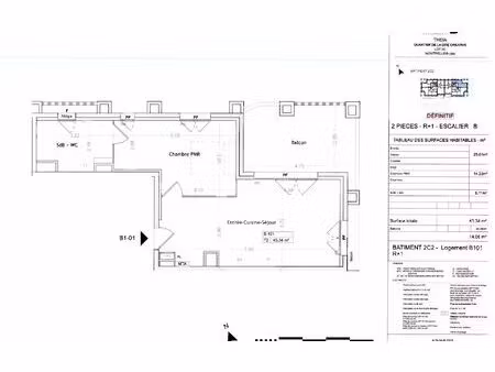 location appartement  45.34 m² t-2 à montpellier  856 €
