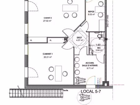 location cabinet paramédical