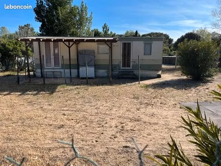 terrain de loisirs + mobilhome vias plage