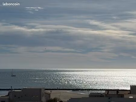 carnon – vue mer d’exception pour ce studio + terrasse