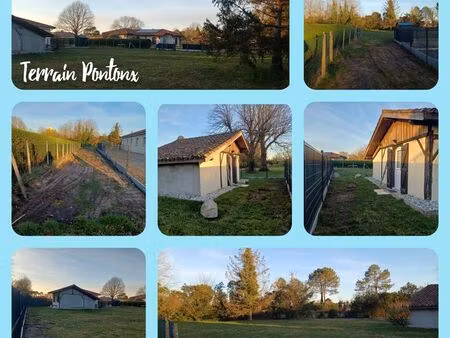 terrain plat pontonx