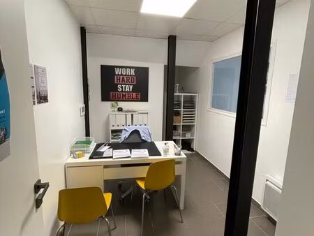 ◊ local pro rdc climatisé – 2 bureaux + parking – prêt à l’emploi