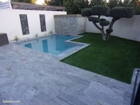 lespignan : villa t4 de plain-pied avec piscine