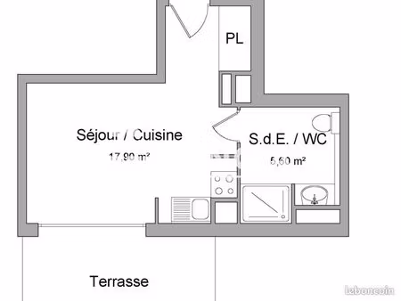 appartement 1 pièce 23 m²