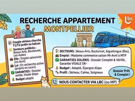 recherche appartement ou sous location