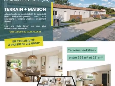 terrain 278 m² chaumes en retz