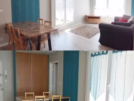 disponible immédiatement t2 meublé avec eau + chauffage inclus  balcon et garage