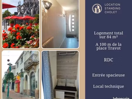 maison de ville meublée – hypercentre cholet – 84 m² – balcon + local vélos