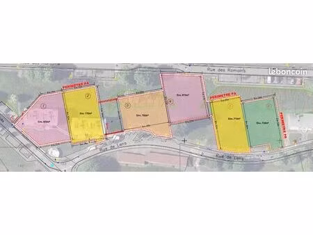 terrains à vendre en lotissement rue de lens / rue des romains 57470hombourg haut