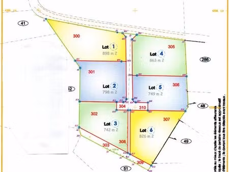 terrains dans lotissement 120 /m