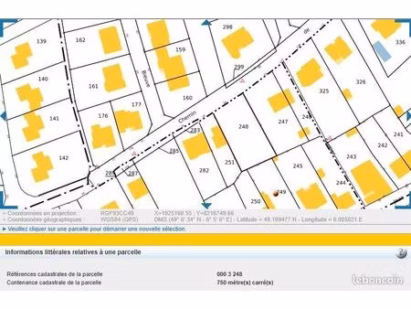 terrain 750 m² rozérieulles