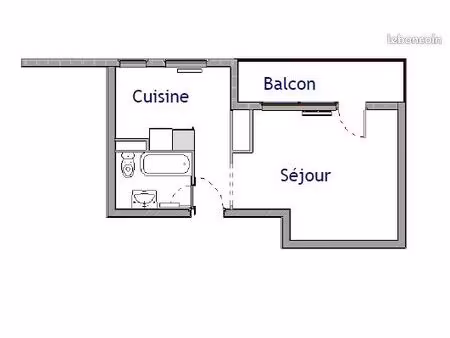 studio f1 à thionville  libre le 01/04/2026