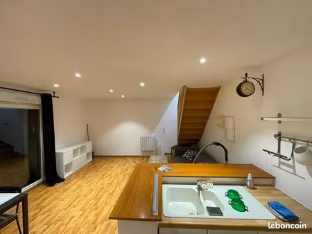 f3 meublé 65 m² - duplex + jardin - frontière luxembourg