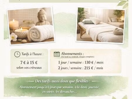 professionnels du bien-être : nouveau local partagé entièrement rénové – 55 m² en plein ce